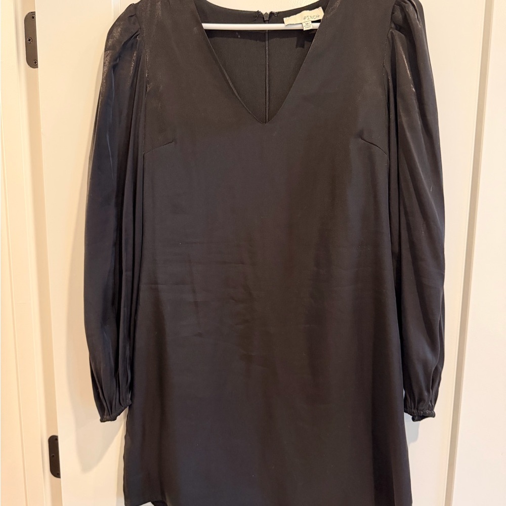 Pinch Black Long Sleeve V-Neck Dress